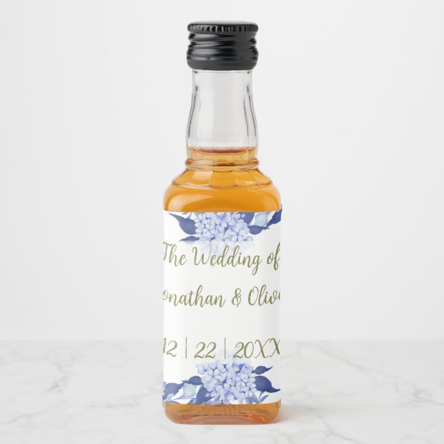 Étiquettes Pour Bouteilles De Liqueur Sweet Shower Spring purple Floral Wedding (Devant)