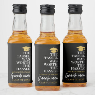 Étiquettes Pour Bouteilles De Liqueur Tassel valait la peine d'être Hassle - Graduation 