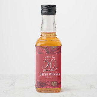 Étiquettes Pour Bouteilles De Liqueur Thème Anémones Cadeau 60e Anniversaire Pour Tante
