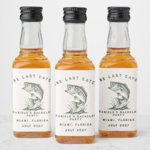 Étiquettes Pour Bouteilles De Liqueur Thème Poisson Fête de Bachelor Personnalisée pour