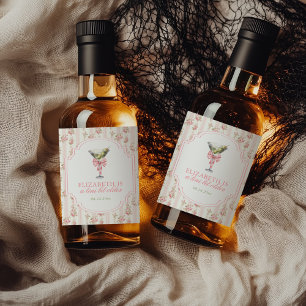 Étiquettes Pour Bouteilles De Liqueur 'Tini Bit Ancien Martini Coquette Anniversaire