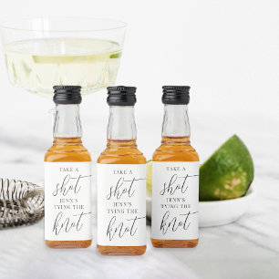 Étiquettes Pour Bouteilles De Liqueur Tire un coup, elle noue le nœud Enterrement de vie
