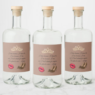 Étiquettes Pour Bouteilles De Liqueur Trop Glam Pour Se Soucier – Citation Chic