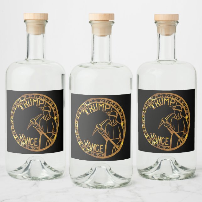 ÉTIQUETTES POUR BOUTEILLES DE LIQUEUR TRUMP 2024 (Bouteilles)