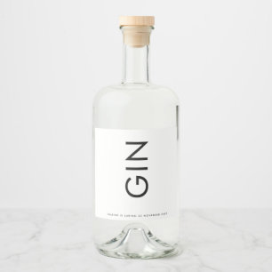 Étiquettes Pour Bouteilles De Liqueur Ultra Moderne Gras Gros Monogramme Simple Gaine