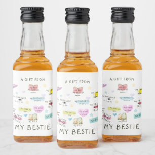 Étiquettes Pour Bouteilles De Liqueur Un cadeau de ma bestie