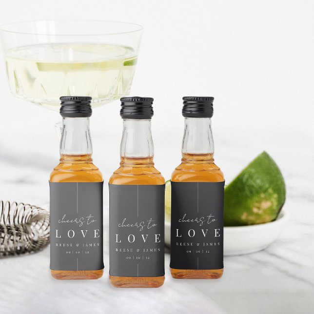 Étiquettes Pour Bouteilles De Liqueur Un script minimal moderne pour aimer le Mariage (Créateur téléchargé)