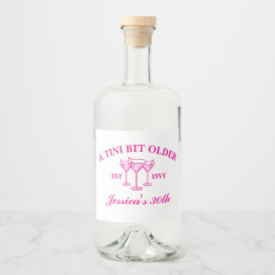 Étiquettes Pour Bouteilles De Liqueur Un Tini Un Peu Plus Ancien Martini Personnalisé An