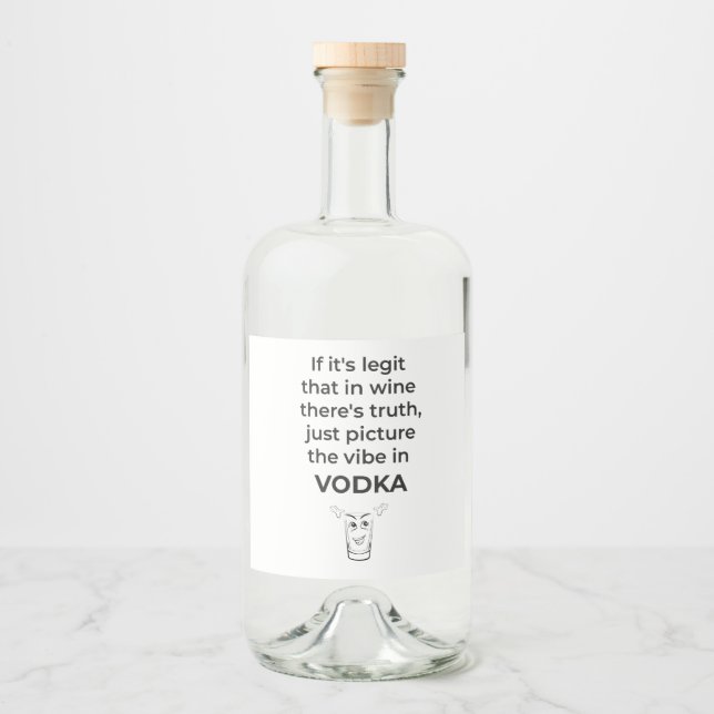 Étiquettes Pour Bouteilles De Liqueur Vodka Fun (Devant)