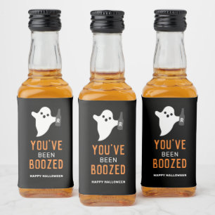 Étiquettes Pour Bouteilles De Liqueur Vous avez été Boozed Orange et Black Halloween