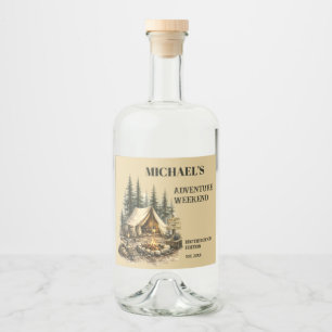 Étiquettes Pour Bouteilles De Liqueur Voyage en cabine d'aventure enterrement de vie de