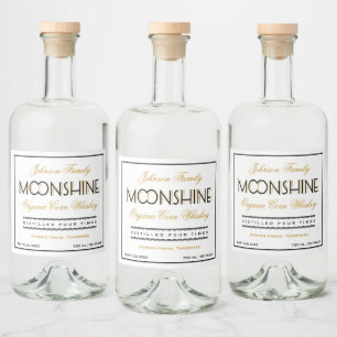 Étiquettes Pour Bouteilles De Liqueur Whiskey noir et or