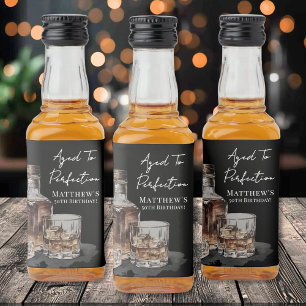 Étiquettes Pour Bouteilles De Liqueur Whisky Vieilli à la Perfection Fête d'anniversaire