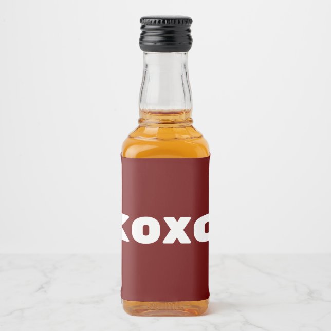 Étiquettes Pour Bouteilles De Liqueur Xoxo (Devant)