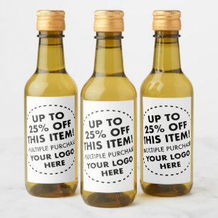 Étiquettes Pour Bouteilles De Vin 10 Mini bouteilles de vin Étiquettes 25% DE BON Ac