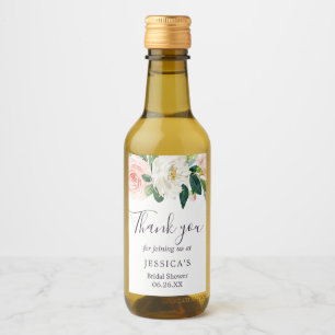 Étiquettes Pour Bouteilles De Vin Airy Blush Mini Étiquettes bouteille de vin