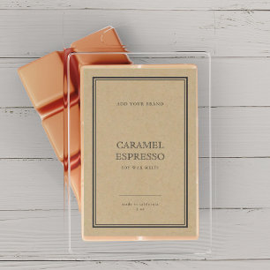 Étiquettes Pour Bouteilles De Vin Ajouter Marque Classic Grey Bordure Kraft Étiquett