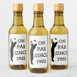 Étiquettes Pour Bouteilles De Vin Anniversaire Golfer Funny 70e heureux papa Par