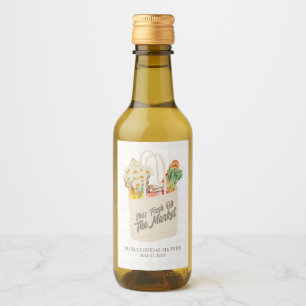 Étiquettes Pour Bouteilles De Vin Aquarelle fraîche hors Fête des mariées du marché
