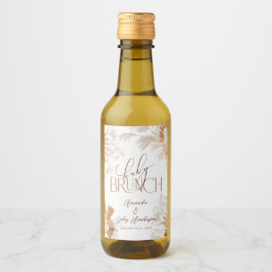 Étiquettes Pour Bouteilles De Vin Baby Brunch Pampas Neutre