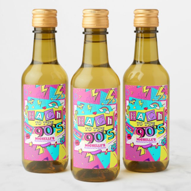Étiquettes Pour Bouteilles De Vin Bach au Mini des années 90 (Bouteilles)