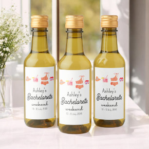Étiquettes Pour Bouteilles De Vin Bachelorette Beach Bikini Week-end