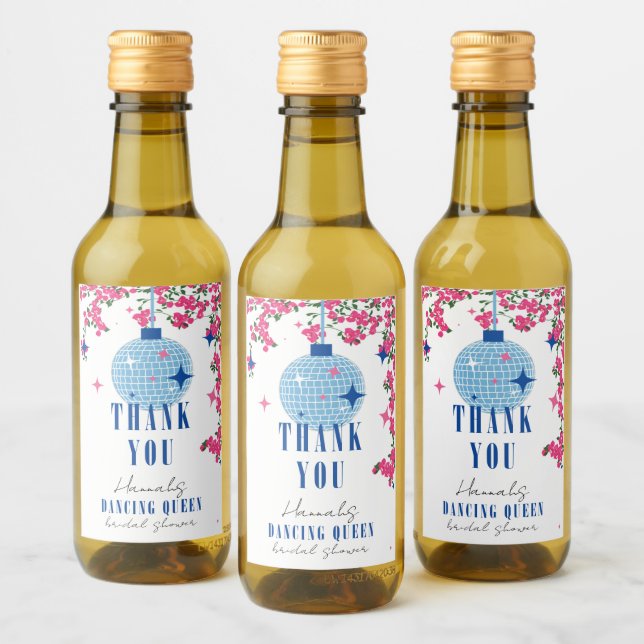 Étiquettes Pour Bouteilles De Vin Baptême de mariage Musical Santorin Bougainvillea (Bouteilles)