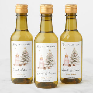 Étiquettes Pour Bouteilles De Vin Bébé il fait froid à l'extérieur du Baby shower d'