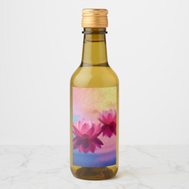 Étiquettes Pour Bouteilles De Vin Belle Fleur Lotus (Devant)