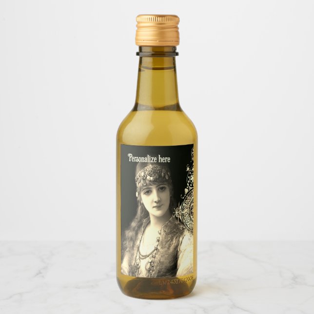 Étiquettes Pour Bouteilles De Vin Bellydancer hafla boho gypsy mariage (Devant)