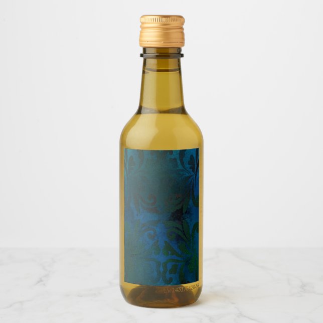 Étiquettes Pour Bouteilles De Vin bleu (Devant)