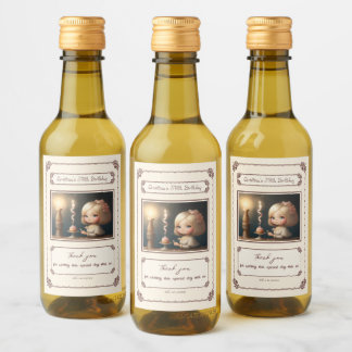Étiquettes Pour Bouteilles De Vin Bonne fille anniversaire 01