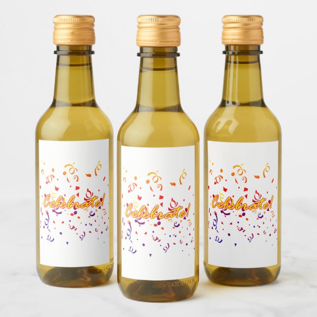 Étiquettes Pour Bouteilles De Vin Célébrer Confetti (Bouteilles)