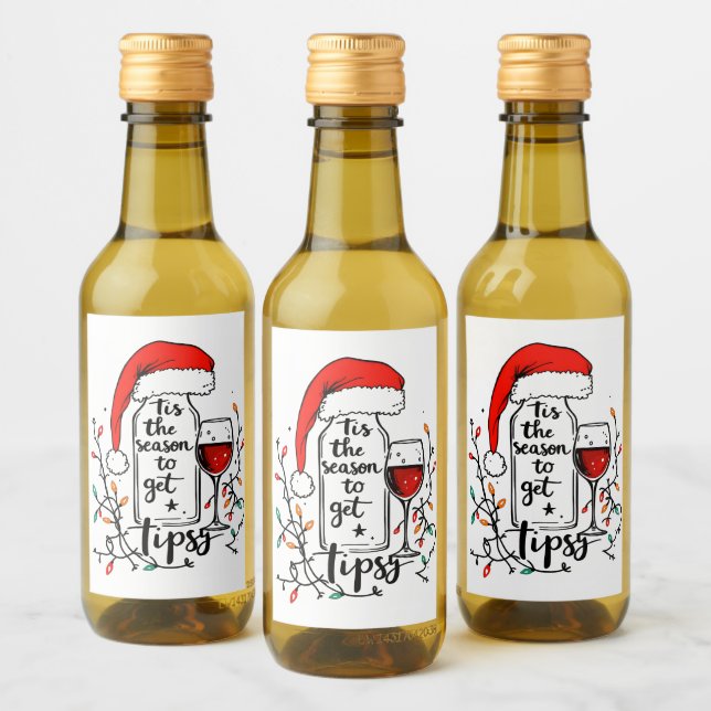Étiquettes Pour Bouteilles De Vin C'est la saison d'être pompette  (Bouteilles)