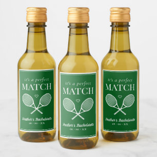 Étiquettes Pour Bouteilles De Vin C'est un match parfait Tennis Bachelorette