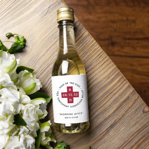Étiquettes Pour Bouteilles De Vin "Cheveux du chien" Drôle Mariage Hangover relief