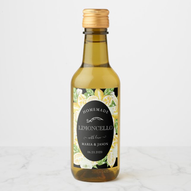 Étiquettes Pour Bouteilles De Vin citronnier limoncello faveur mini bouteille étique (Devant)