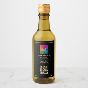 Étiquettes Pour Bouteilles De Vin Code QR de texte personnalisé Téléchargez votre lo
