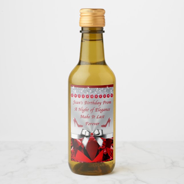 Étiquettes Pour Bouteilles De Vin Commande spéciale, Mini Étiquettes de boissons pou (Devant)