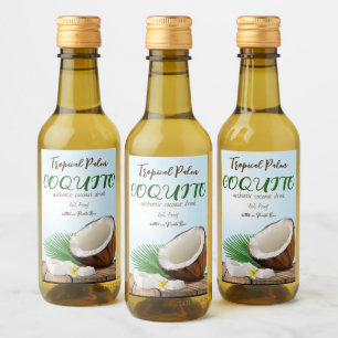 Étiquettes Pour Bouteilles De Vin Coquito Coconut Tropical