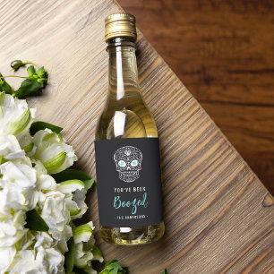 Étiquettes Pour Bouteilles De Vin Crâne de Calavera Vous avez été boisé Halloween