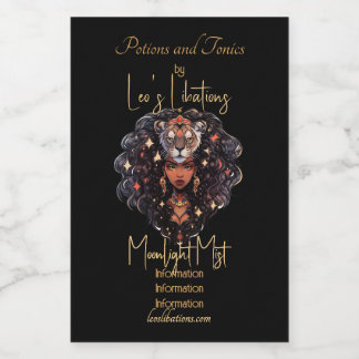 Étiquettes Pour Bouteilles De Vin Create Your Own African American Woman Leo