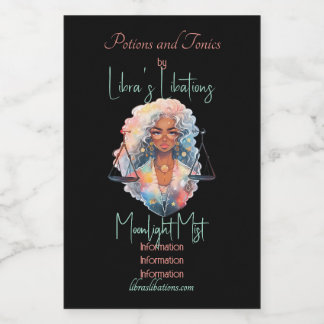 Étiquettes Pour Bouteilles De Vin Create Your Own African American Woman Libra