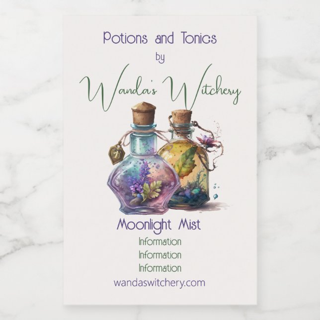 Étiquettes Pour Bouteilles De Vin Créez vos propres bouteilles de potion (Étiquettes simples)