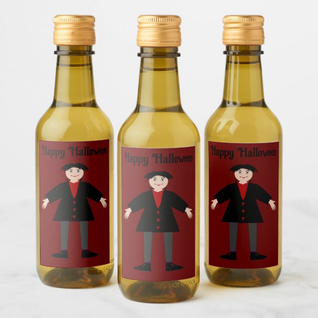 Étiquettes Pour Bouteilles De Vin Cute Halloween Vampire Custom (Bouteilles)