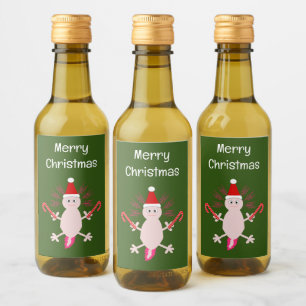 Étiquettes Pour Bouteilles De Vin Cute Noël Axolotl Custom