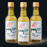Étiquettes Pour Bouteilles De Vin Cute Pandemic OY to the World Holiday<br><div class="desc">These mini wine bottle labels are designed specially for the 2020 Pandemic holiday season. They feature a funny design with the planet earth wearing a Santa hat and face mask, with a caption reading "Oy to the world" The note reads : Sening Holiday Cheer Despite the Year, with space for...</div>