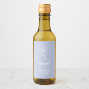 Étiquettes Pour Bouteilles De Vin Élégante et classique Elégante Esquisse florale bl