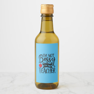 Étiquettes Pour Bouteilles De Vin Enseignant Art Je Ne Suis Pas Bosseuse Je Suis L'E