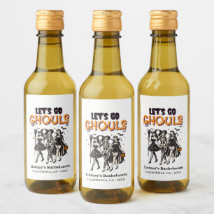 Étiquettes Pour Bouteilles De Vin Enterrement de vie de jeune fille Halloween, allon
